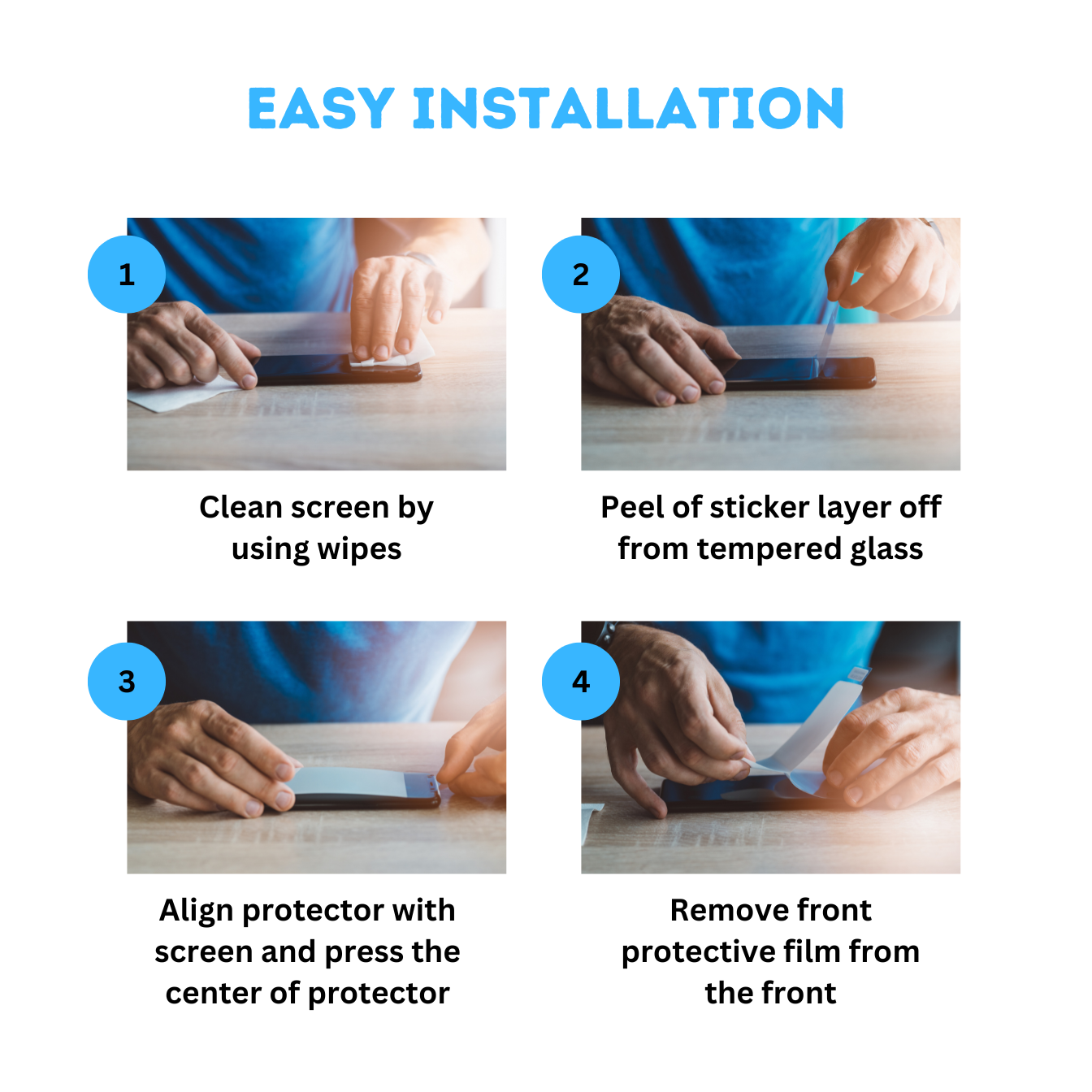 Samsung Galaxy Black Edges Tempered Glass